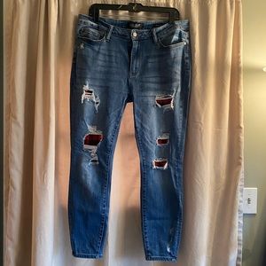 Judy blue Buffalo checked distressed jeans